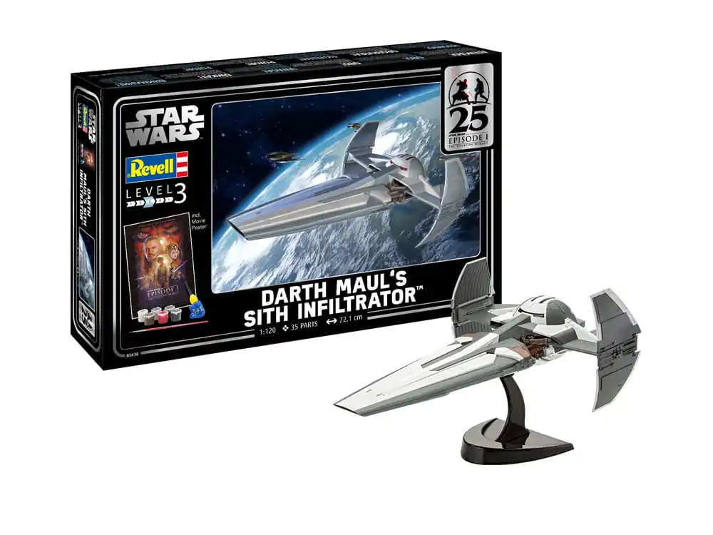 Star Wars Episode I Set Cadou Model 1/120 Sith Infiltrator al lui Darth Maul 22 cm poza produsului