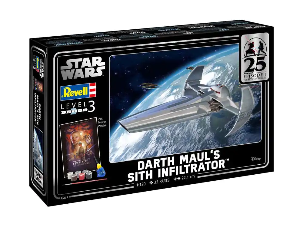 Star Wars Episode I Set Cadou Model 1/120 Sith Infiltrator al lui Darth Maul 22 cm poza produsului