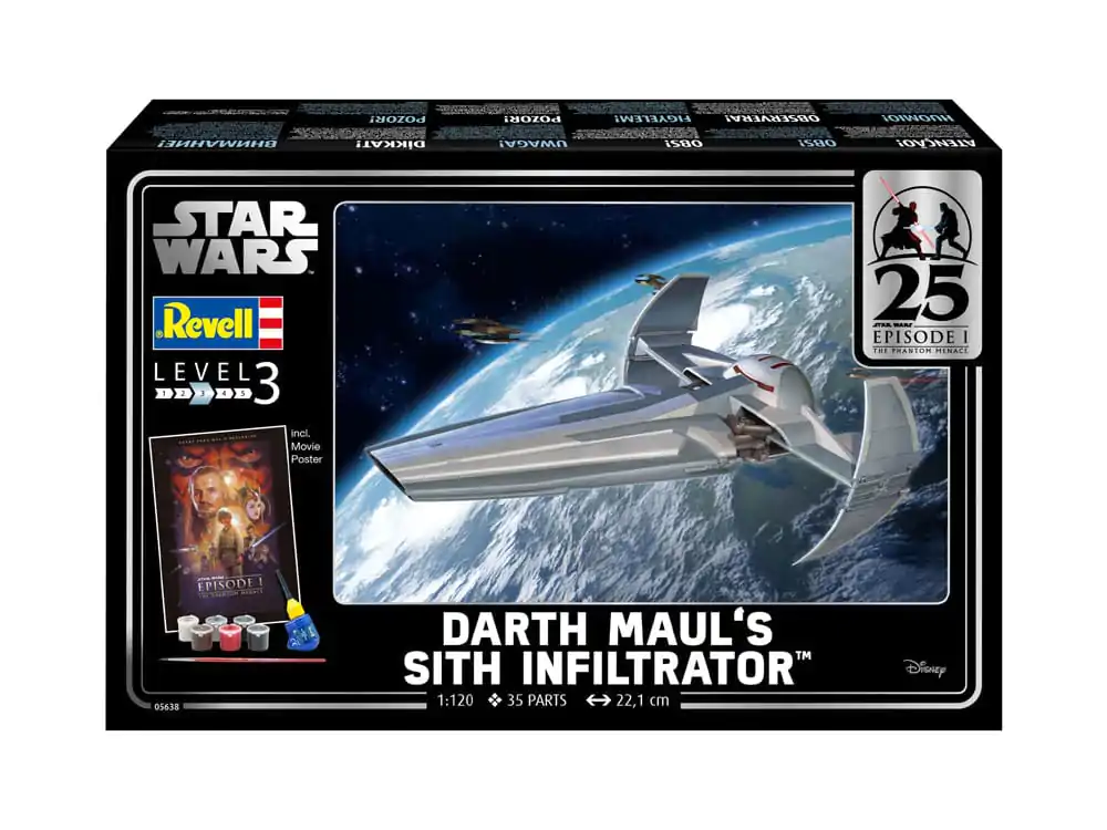 Star Wars Episode I Set Cadou Model 1/120 Sith Infiltrator al lui Darth Maul 22 cm poza produsului