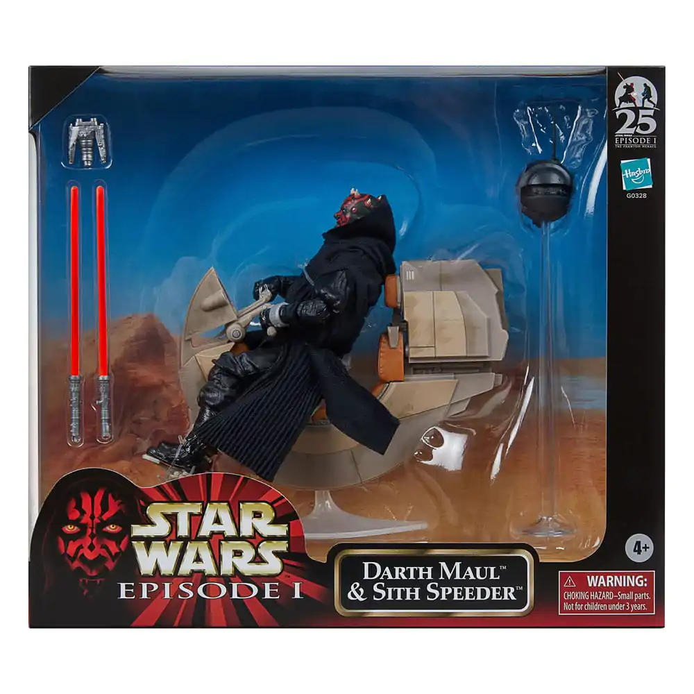 Star Wars Episode I Black Series Vehicul cu figurină de acțiune Darth Maul & Sith Speeder SDCC 2024 poza produsului
