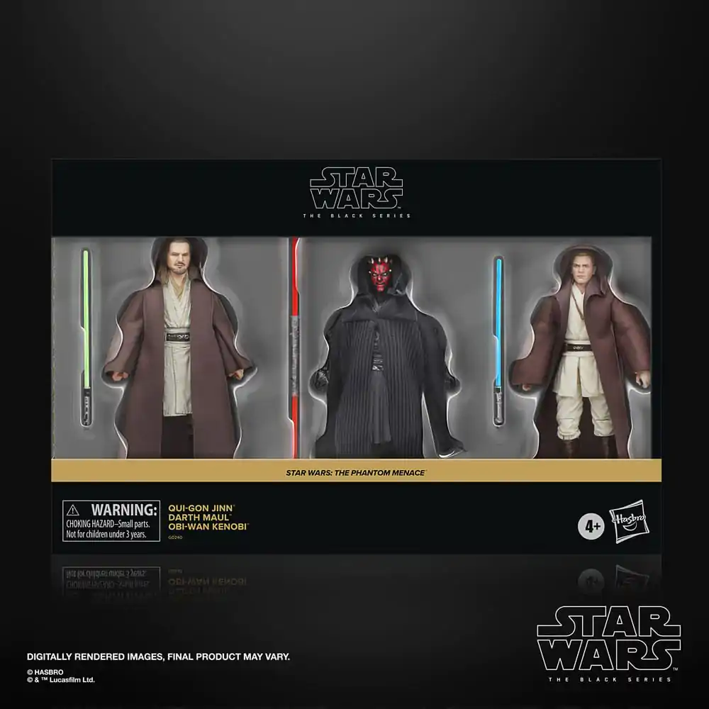 Star Wars Episode I Black Series Figurina de Acțiune 3-Pack Qui-Gon Jinn, Darth Maul, Obi-Wan Kenobi 15 cm poza produsului