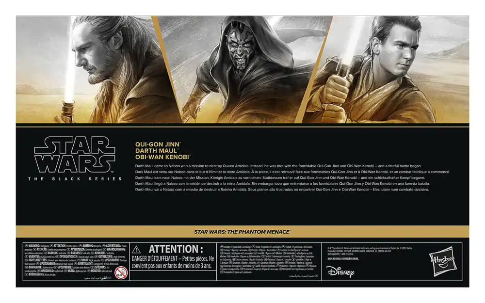 Star Wars Episode I Black Series Figurina de Acțiune 3-Pack Qui-Gon Jinn, Darth Maul, Obi-Wan Kenobi 15 cm poza produsului