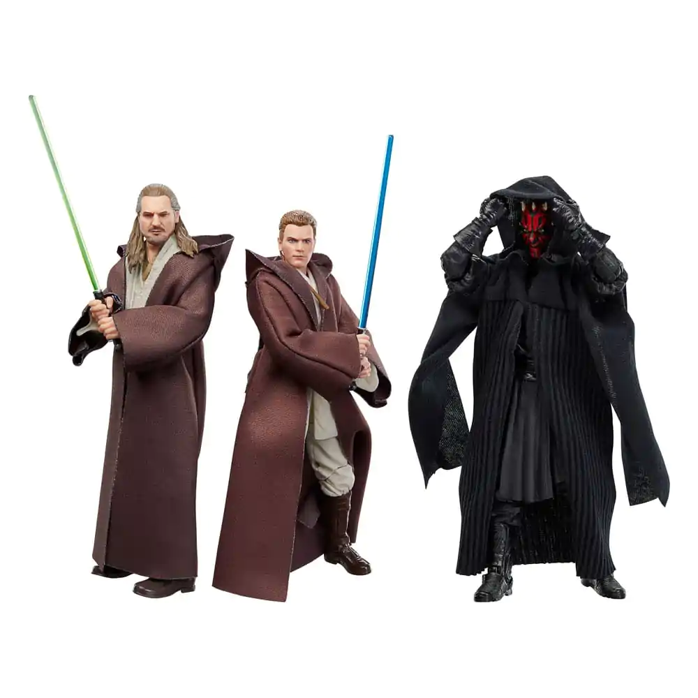 Star Wars Episode I Black Series Figurina de Acțiune 3-Pack Qui-Gon Jinn, Darth Maul, Obi-Wan Kenobi 15 cm poza produsului