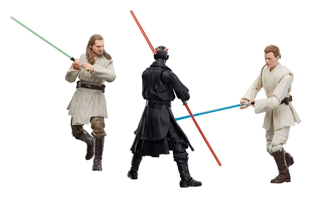 Star Wars Episode I Black Series Figurina de Acțiune 3-Pack Qui-Gon Jinn, Darth Maul, Obi-Wan Kenobi 15 cm poza produsului