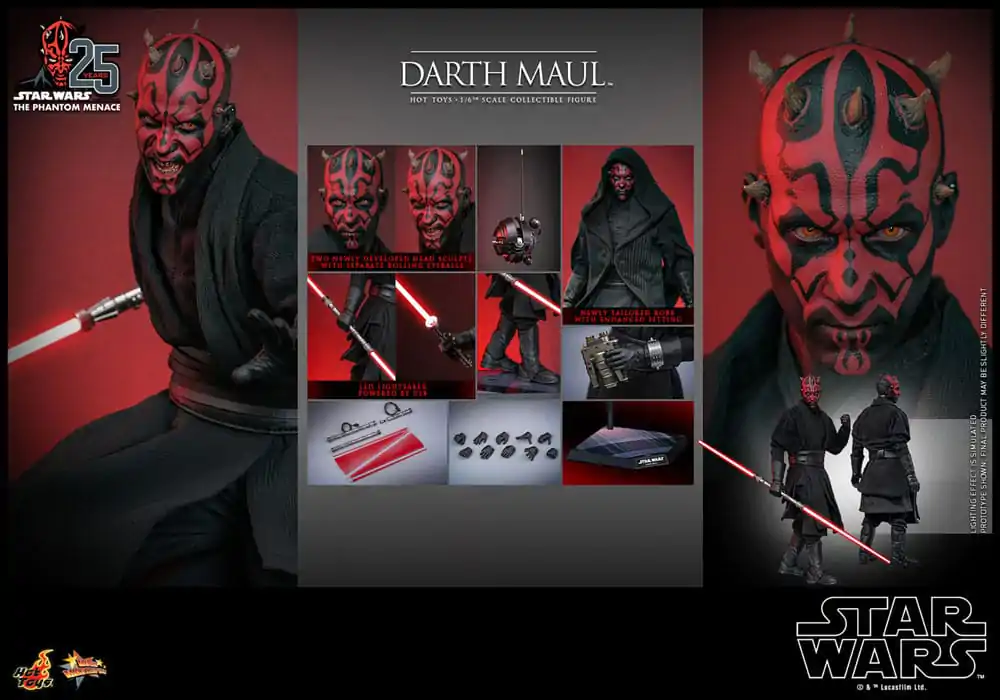 Star Wars Episodul I Figurină de acțiune Masterpiece Film 1/6 Darth Maul 29 cm poza produsului