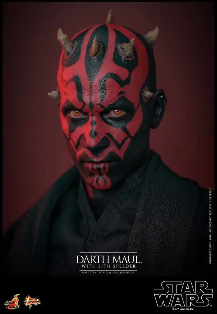 Figurină de acțiune de colecție Star Wars Episode I 1/6 Darth Maul cu Sith Speeder 29 cm poza produsului