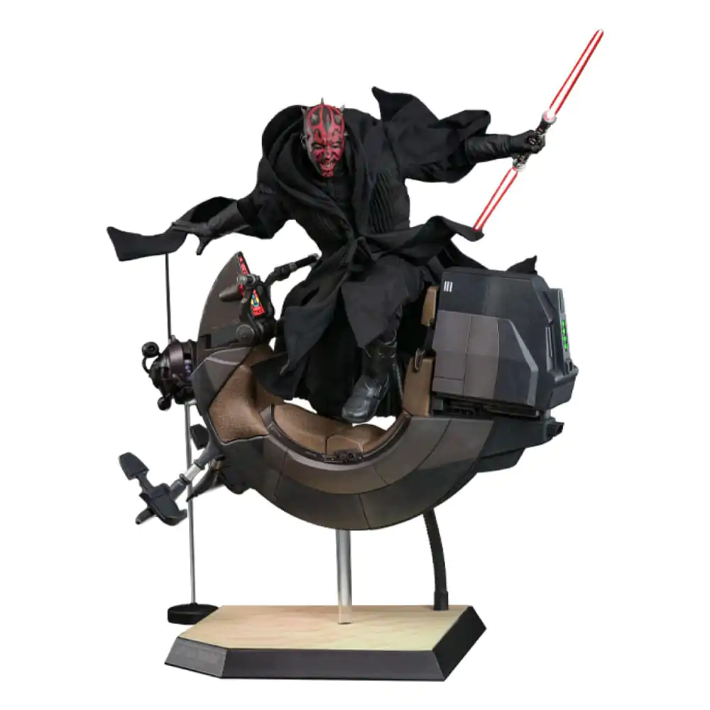 Figurină de acțiune de colecție Star Wars Episode I 1/6 Darth Maul cu Sith Speeder 29 cm poza produsului