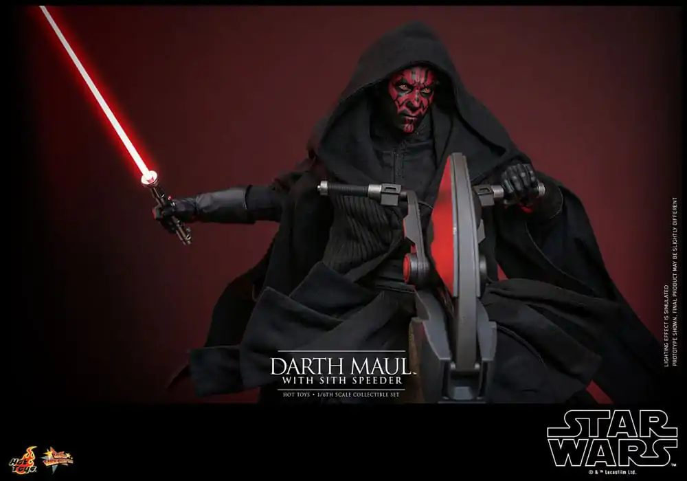 Figurină de acțiune de colecție Star Wars Episode I 1/6 Darth Maul cu Sith Speeder 29 cm poza produsului