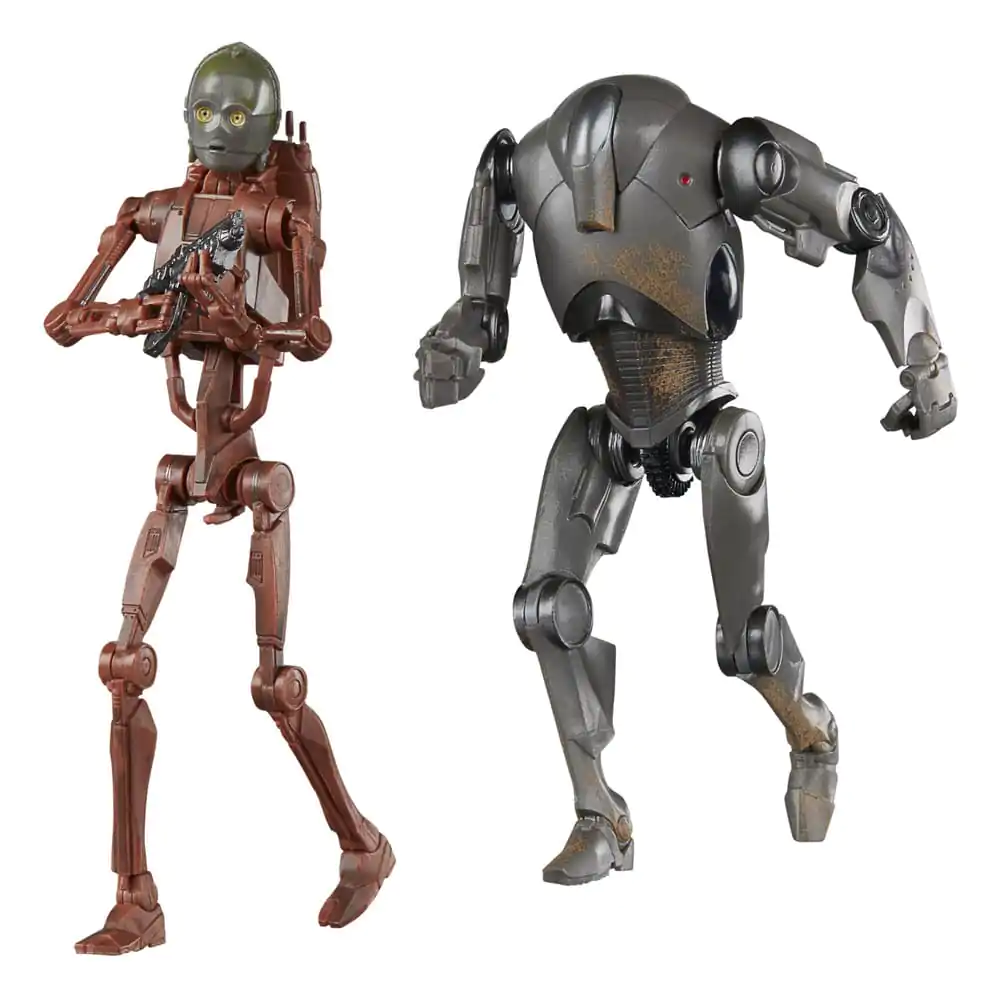 Star Wars Episode II Black Series Set cu 2 figurine de acțiune C-3PO (B1 Battle Droid Body) & Super Battle Droid 15 cm poza produsului