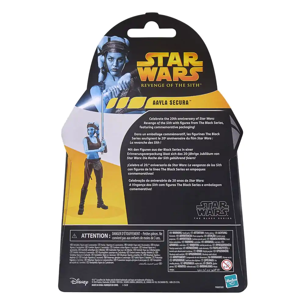 Star Wars Episode III Black Series Figurina de actiune Aniversare 20 de ani Aayla Secura 15 centimetri poza produsului