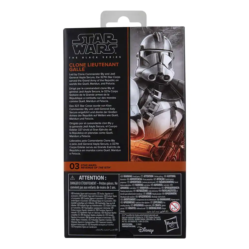 Star Wars Episode III Black Series Figurina de actiune Clone Lieutenant Galle 15 cm poza produsului