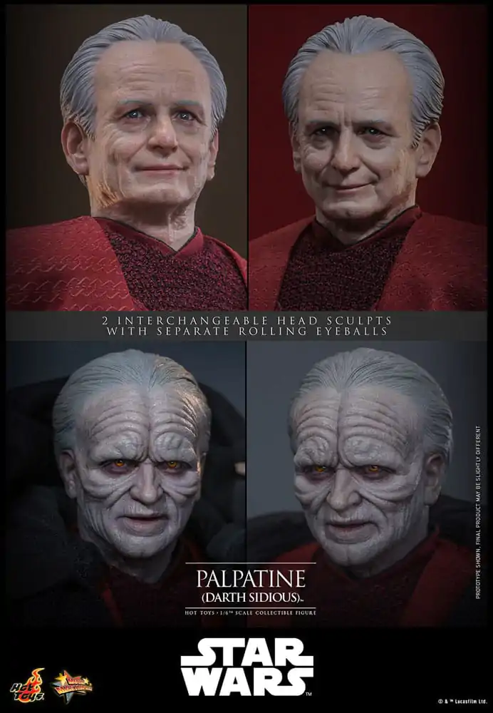Star Wars: Episode III - Revenge of the Sith Figurina de acțiune 1/6 Palpatine (Darth Sidious) 29 cm poza produsului
