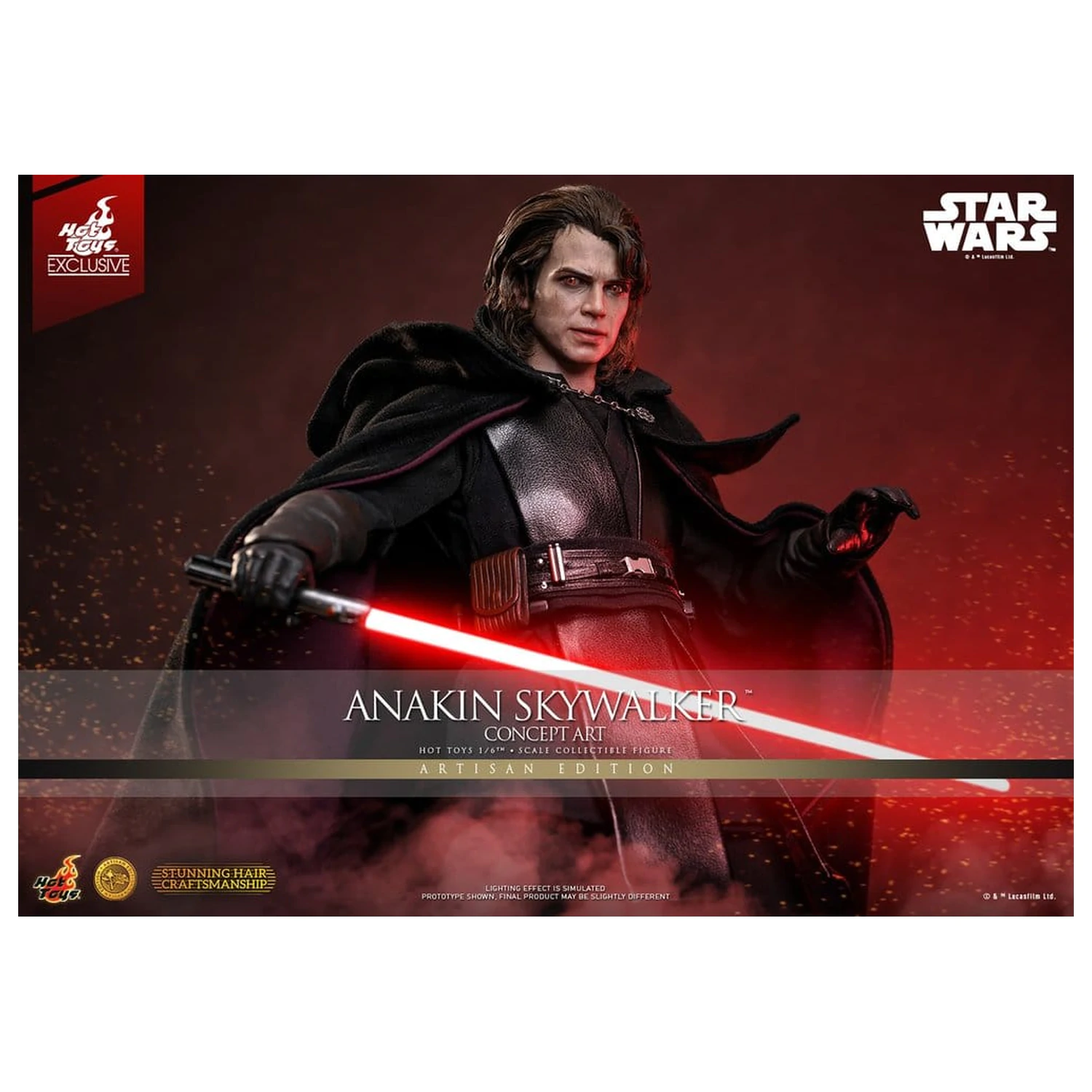 Star Wars Episode III: Revenge Of The Sith Movie Masterpiece Figurina de actiune 1/6 Anakin Skywalker (Concept Art Version) (Artisan Edition) Hot Toys Exclusive 31 cm poza produsului