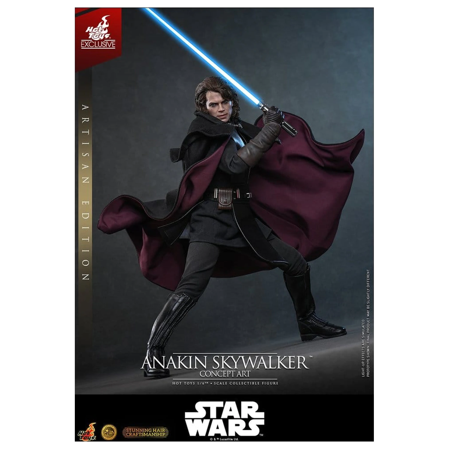 Star Wars Episode III: Revenge Of The Sith Movie Masterpiece Figurina de actiune 1/6 Anakin Skywalker (Concept Art Version) (Artisan Edition) Hot Toys Exclusive 31 cm poza produsului
