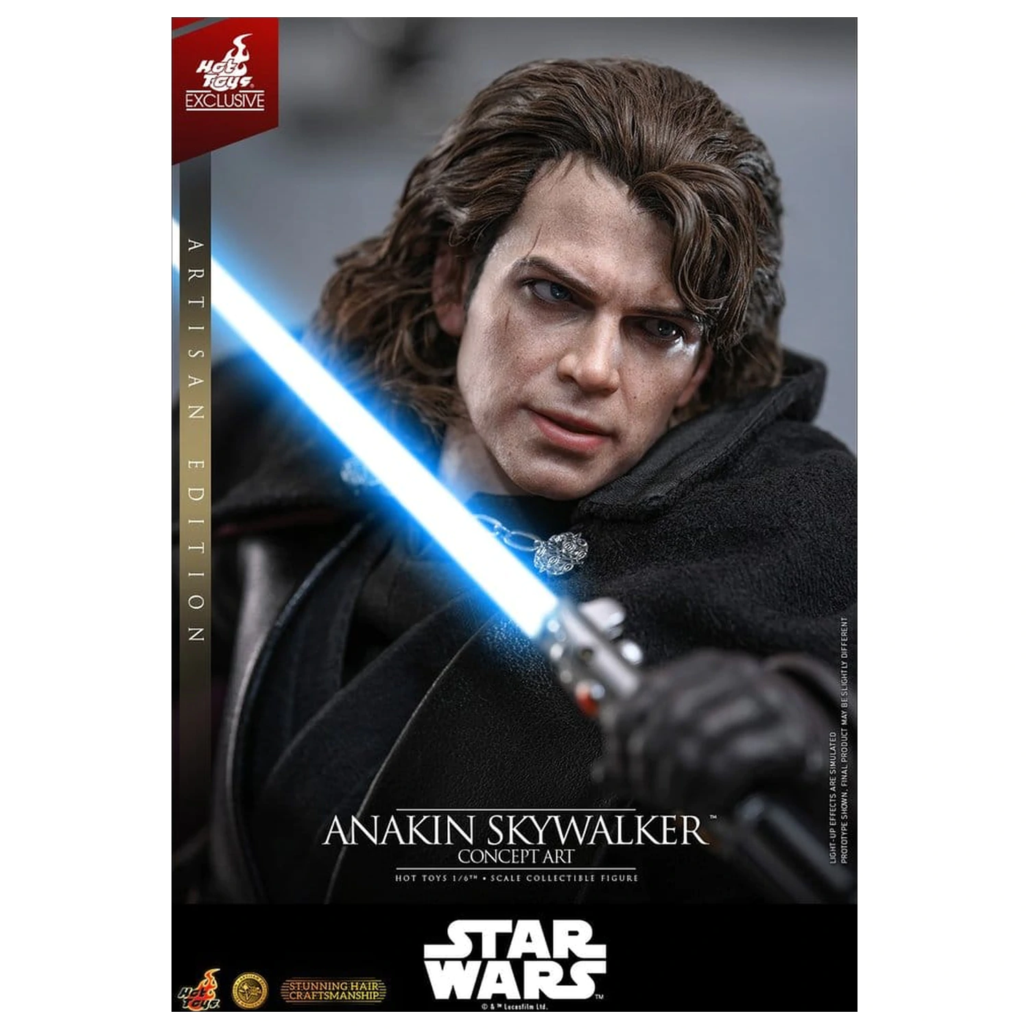 Star Wars Episode III: Revenge Of The Sith Movie Masterpiece Figurina de actiune 1/6 Anakin Skywalker (Concept Art Version) (Artisan Edition) Hot Toys Exclusive 31 cm poza produsului