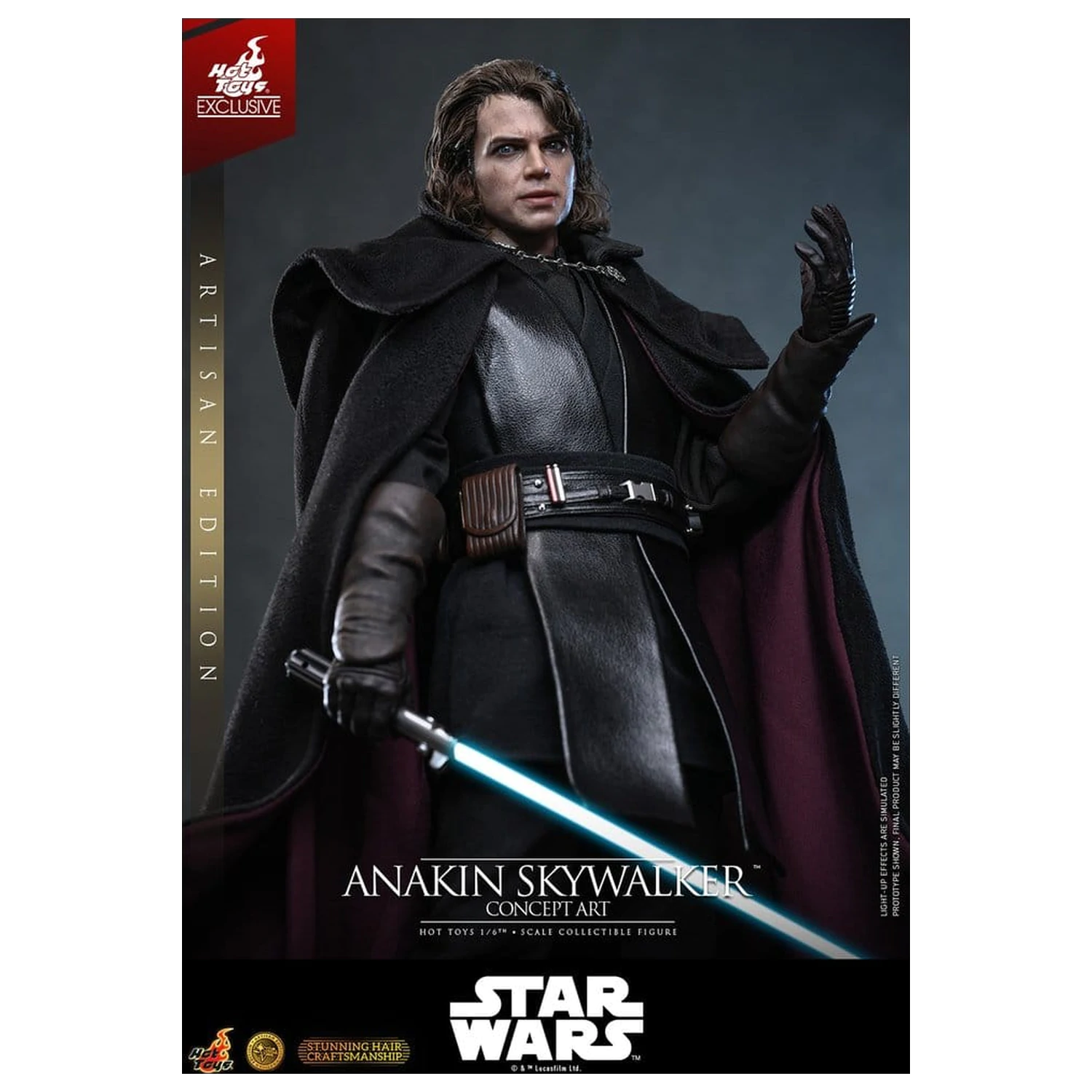 Star Wars Episode III: Revenge Of The Sith Movie Masterpiece Figurina de actiune 1/6 Anakin Skywalker (Concept Art Version) (Artisan Edition) Hot Toys Exclusive 31 cm poza produsului