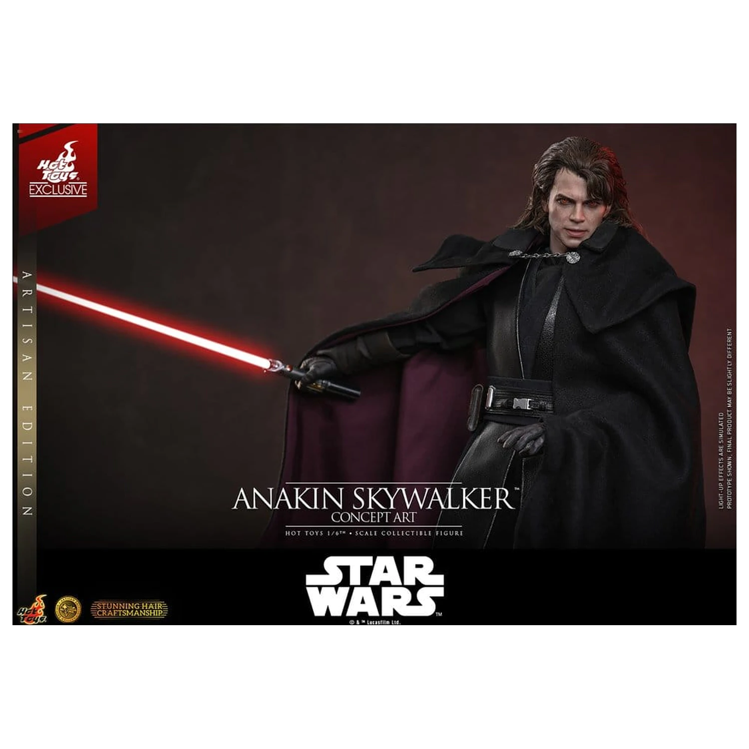 Star Wars Episode III: Revenge Of The Sith Movie Masterpiece Figurina de actiune 1/6 Anakin Skywalker (Concept Art Version) (Artisan Edition) Hot Toys Exclusive 31 cm poza produsului