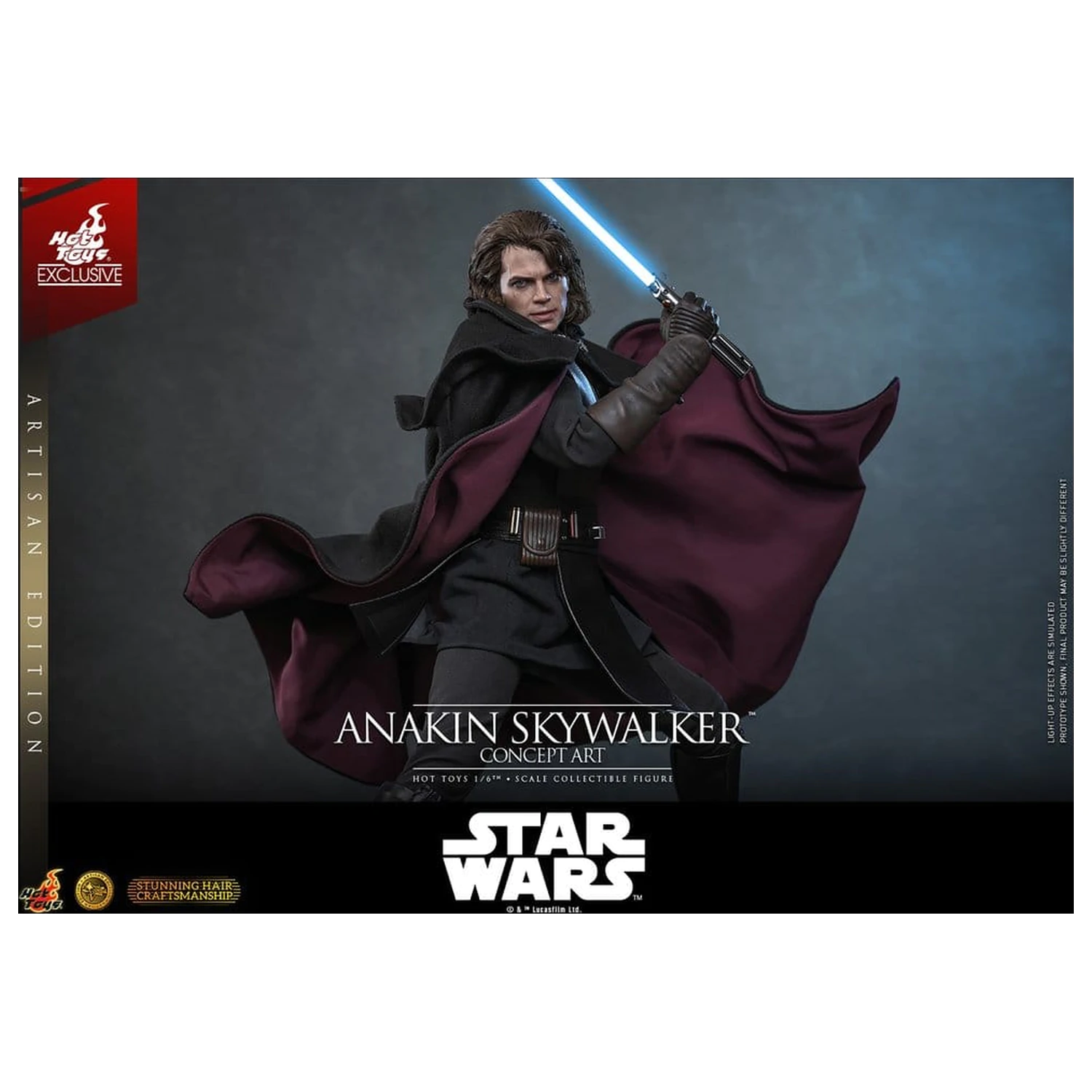 Star Wars Episode III: Revenge Of The Sith Movie Masterpiece Figurina de actiune 1/6 Anakin Skywalker (Concept Art Version) (Artisan Edition) Hot Toys Exclusive 31 cm poza produsului
