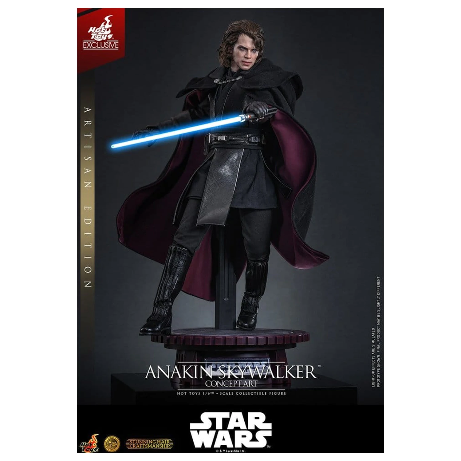 Star Wars Episode III: Revenge Of The Sith Movie Masterpiece Figurina de actiune 1/6 Anakin Skywalker (Concept Art Version) (Artisan Edition) Hot Toys Exclusive 31 cm poza produsului
