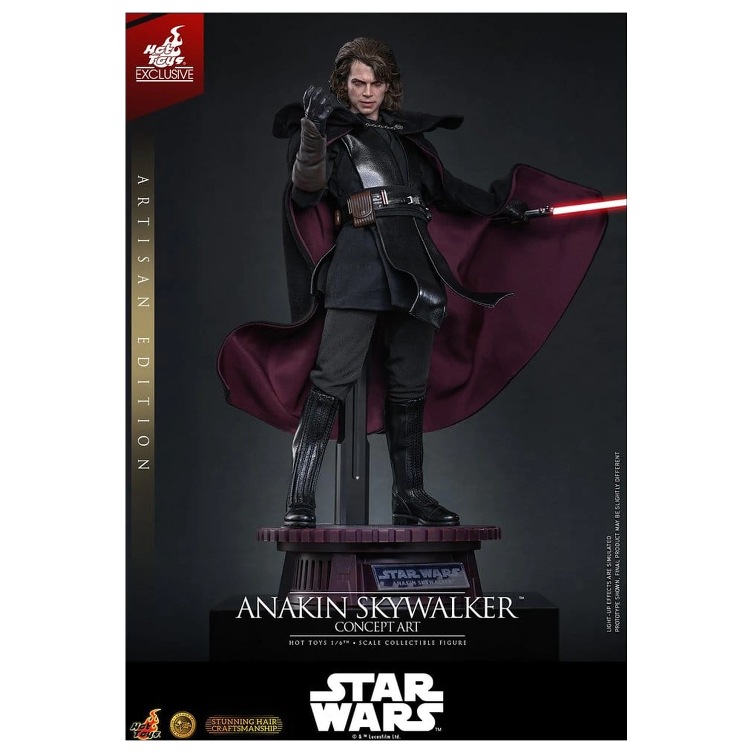 Star Wars Episode III: Revenge Of The Sith Movie Masterpiece Figurina de actiune 1/6 Anakin Skywalker (Concept Art Version) (Artisan Edition) Hot Toys Exclusive 31 cm poza produsului