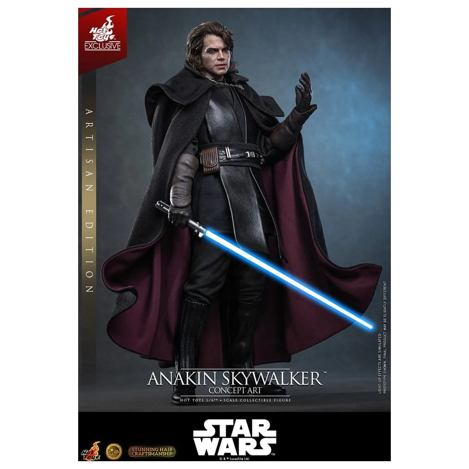 Star Wars Episode III: Revenge Of The Sith Movie Masterpiece Figurina de actiune 1/6 Anakin Skywalker (Concept Art Version) (Artisan Edition) Hot Toys Exclusive 31 cm poza produsului