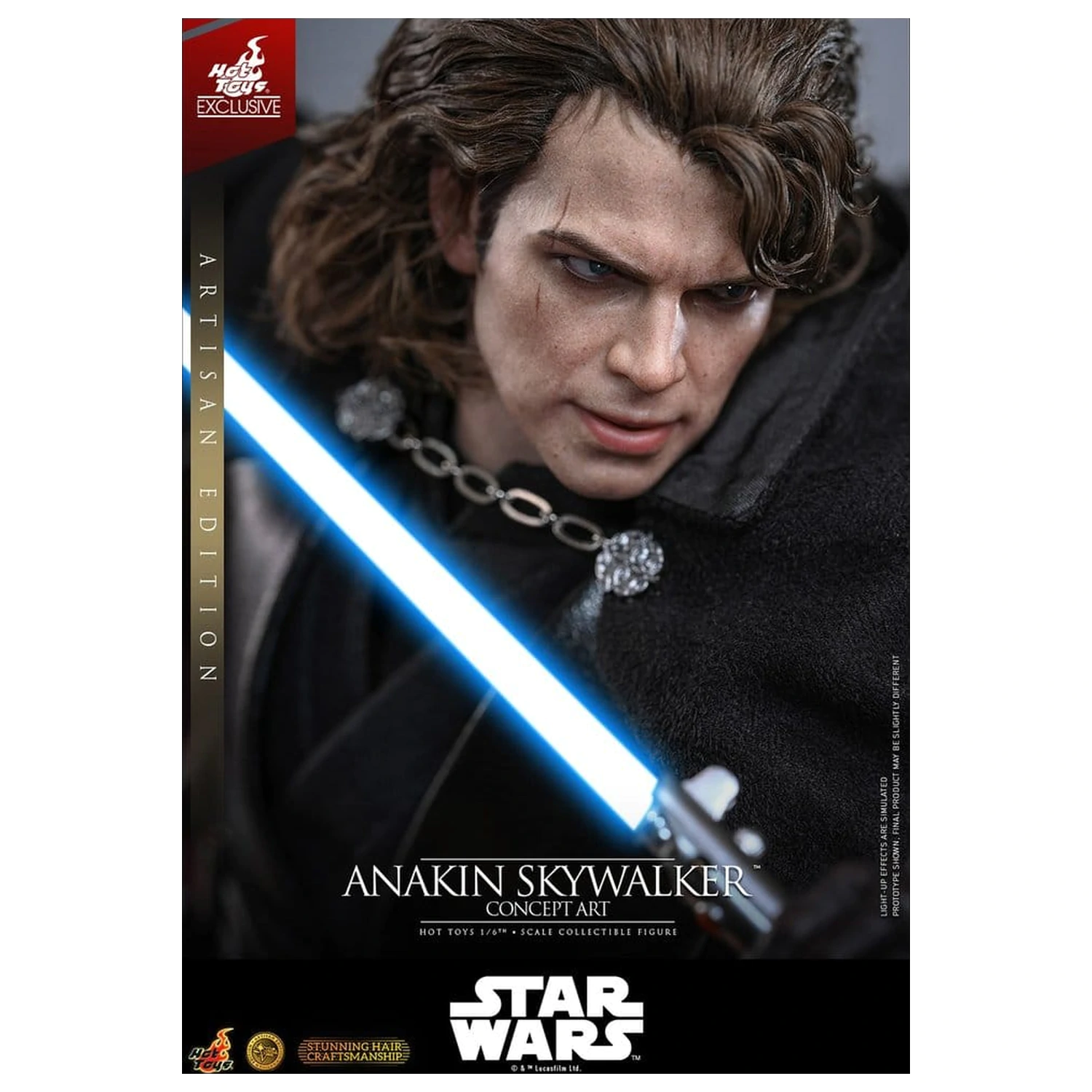 Star Wars Episode III: Revenge Of The Sith Movie Masterpiece Figurina de actiune 1/6 Anakin Skywalker (Concept Art Version) (Artisan Edition) Hot Toys Exclusive 31 cm poza produsului