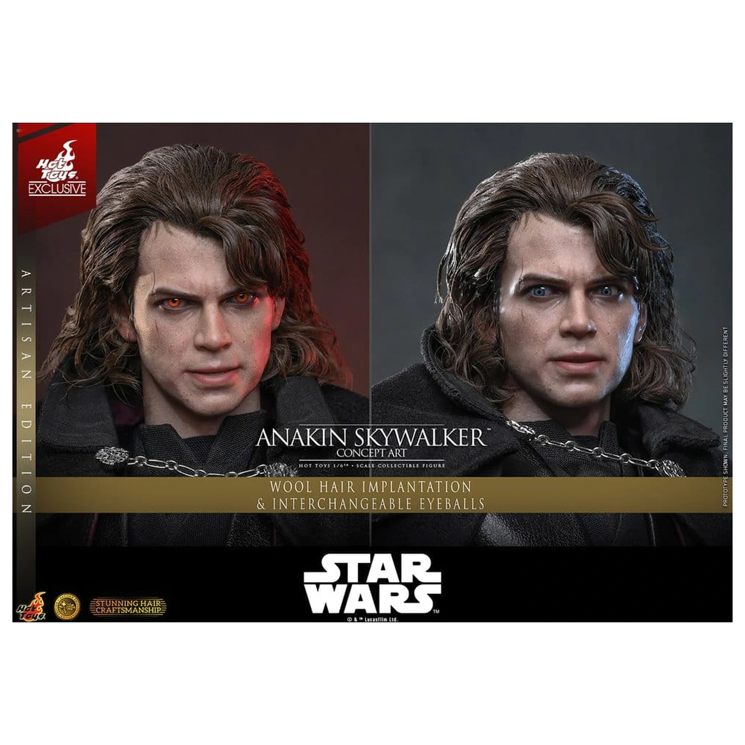 Star Wars Episode III: Revenge Of The Sith Movie Masterpiece Figurina de actiune 1/6 Anakin Skywalker (Concept Art Version) (Artisan Edition) Hot Toys Exclusive 31 cm poza produsului
