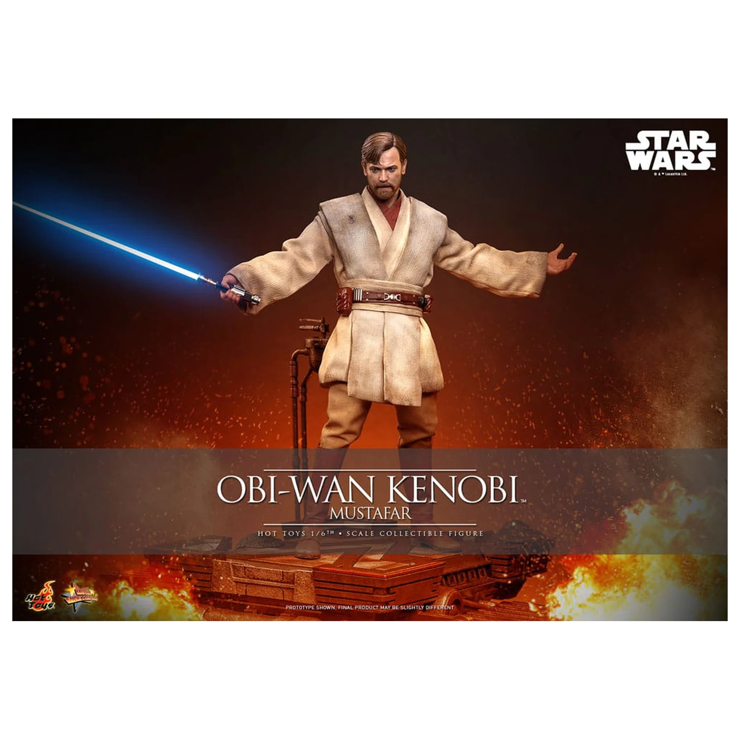 Star Wars: Episode III - Revenge of the Sith Movie Masterpiece Figurina de acțiune 1/6 Obi-Wan Kenobi (Mustafar) 31 cm poza produsului
