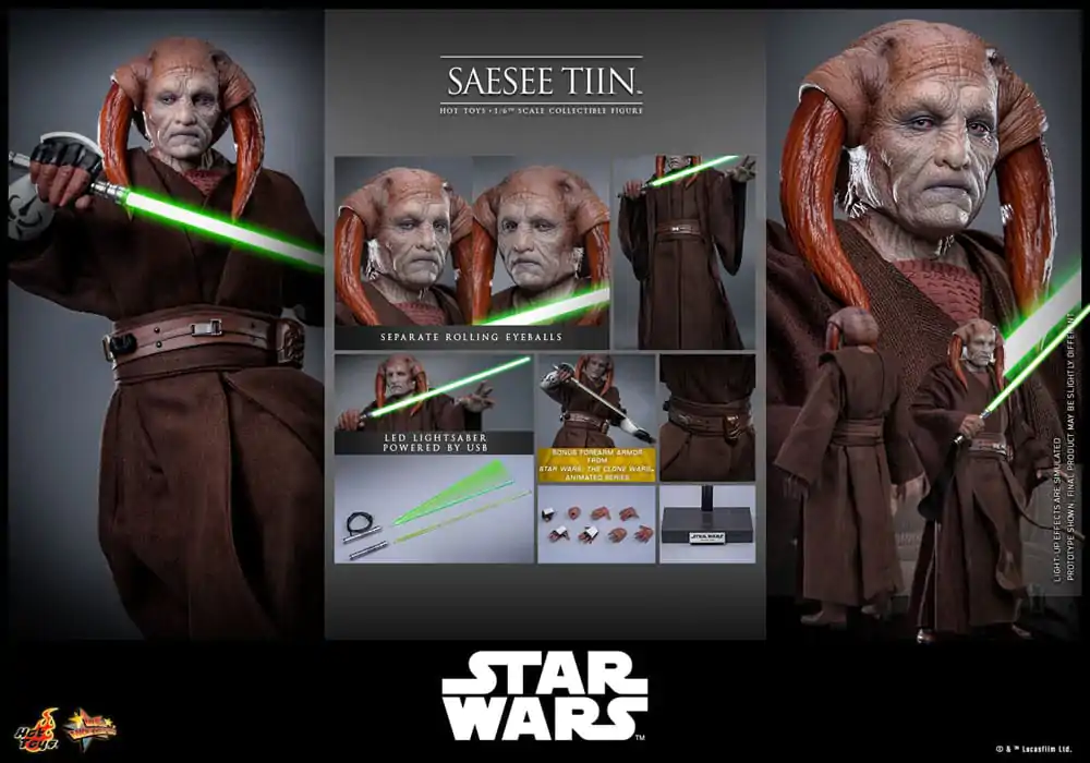Star Wars: Episode III - Revenge of the Sith Movie Masterpiece Figurina de acțiune 1/6 Saesee Tiin 31 cm poza produsului