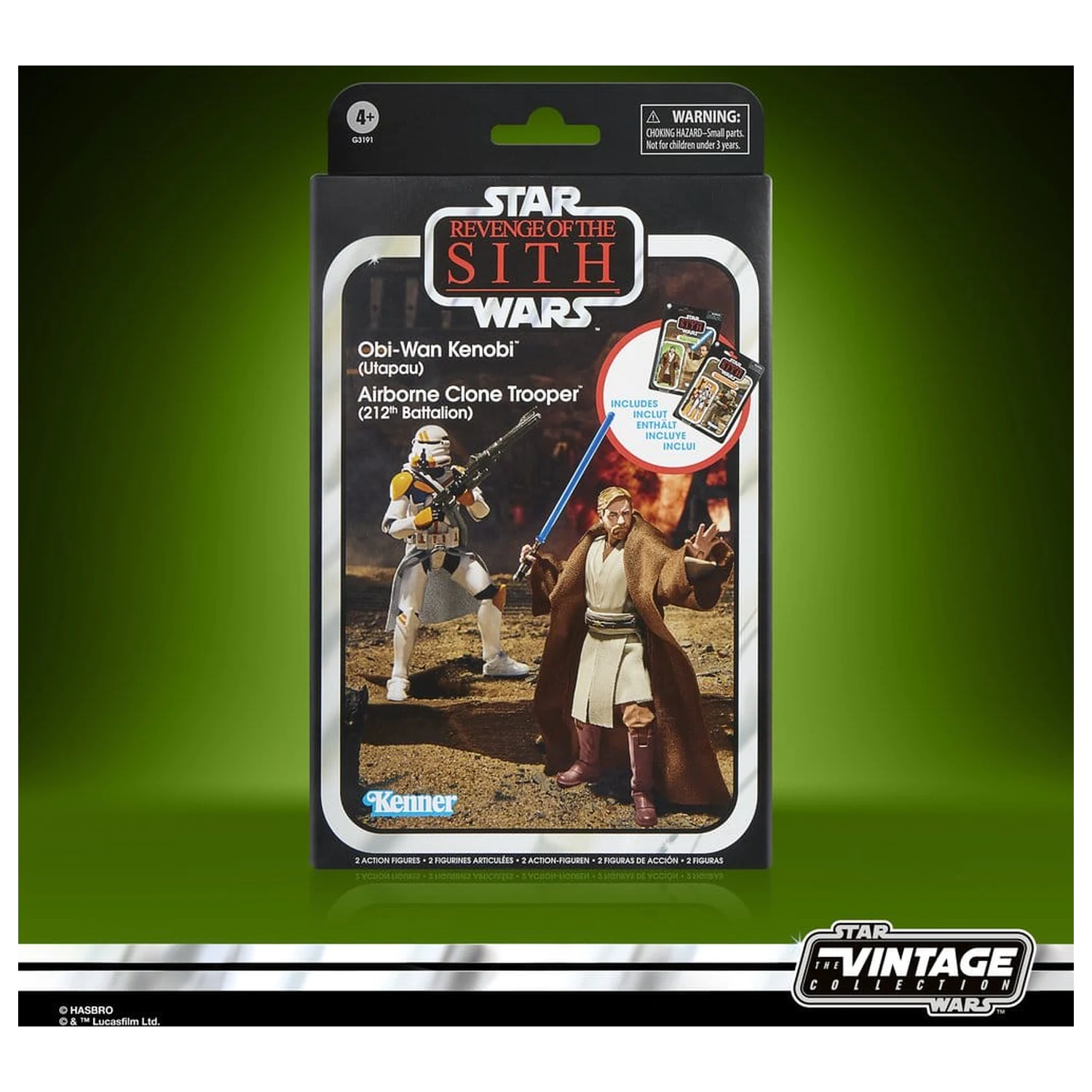 Star Wars Episode III Vintage Collection Set de 2 figurine de actiune Obi-Wan Kenobi & Airborne Clone Trooper 10 cm poza produsului