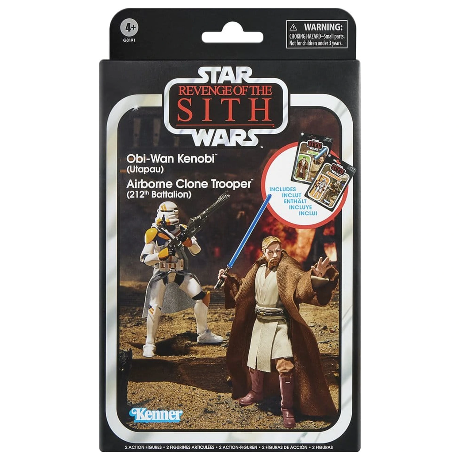 Star Wars Episode III Vintage Collection Set de 2 figurine de actiune Obi-Wan Kenobi & Airborne Clone Trooper 10 cm poza produsului
