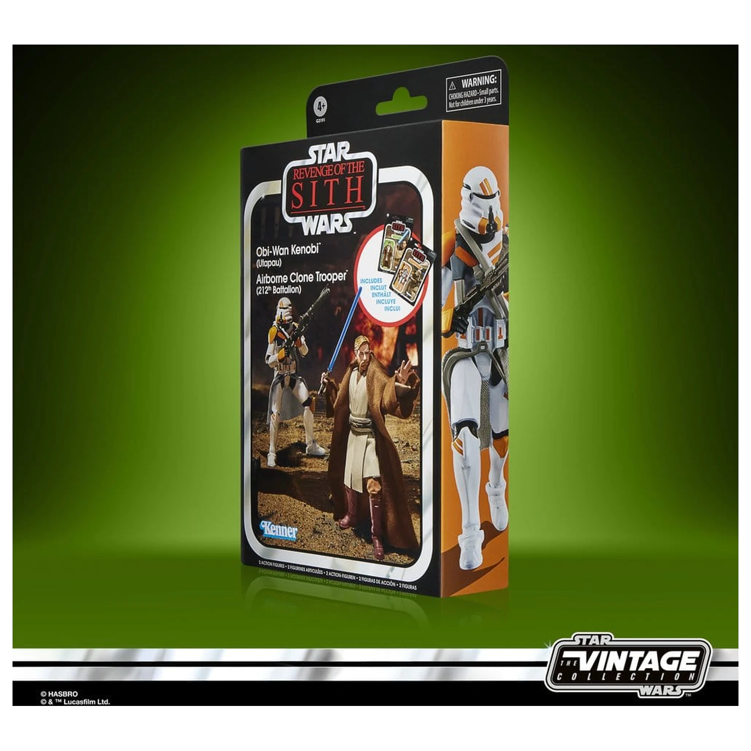 Star Wars Episode III Vintage Collection Set de 2 figurine de actiune Obi-Wan Kenobi & Airborne Clone Trooper 10 cm poza produsului
