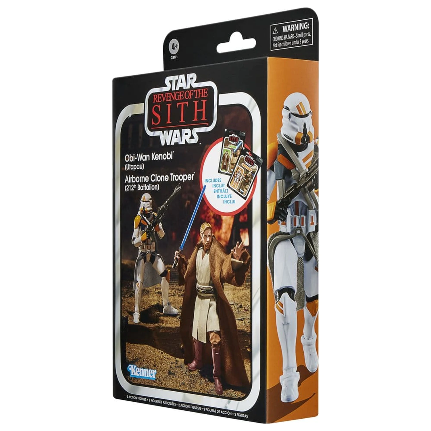 Star Wars Episode III Vintage Collection Set de 2 figurine de actiune Obi-Wan Kenobi & Airborne Clone Trooper 10 cm poza produsului