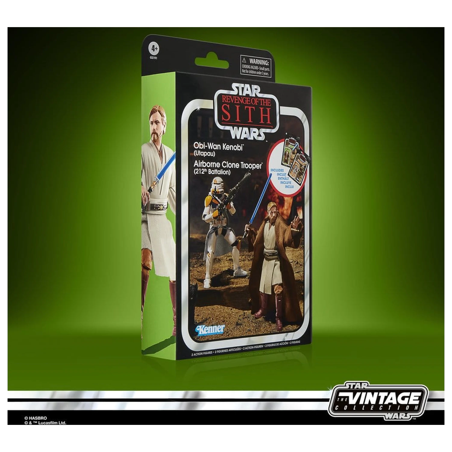 Star Wars Episode III Vintage Collection Set de 2 figurine de actiune Obi-Wan Kenobi & Airborne Clone Trooper 10 cm poza produsului