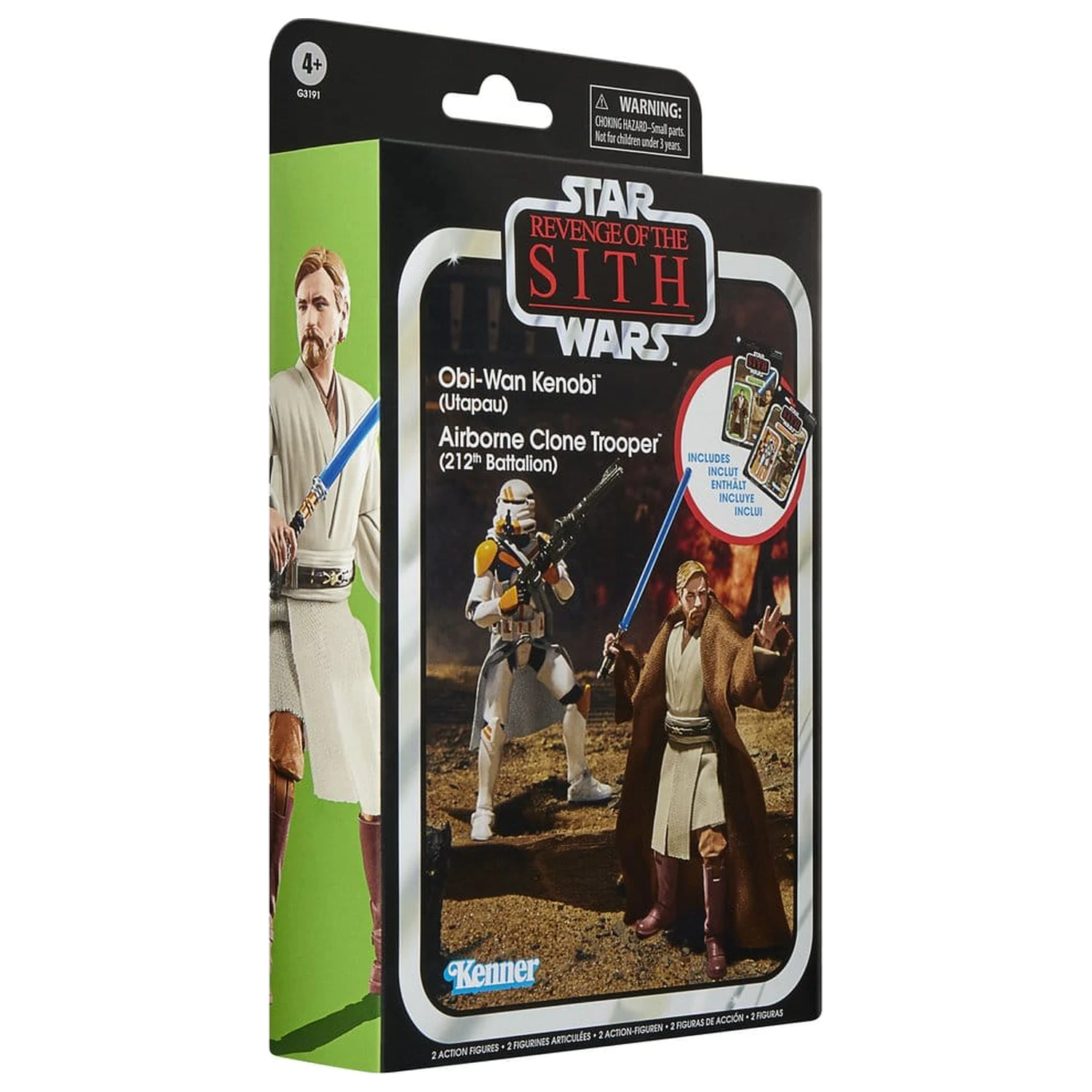 Star Wars Episode III Vintage Collection Set de 2 figurine de actiune Obi-Wan Kenobi & Airborne Clone Trooper 10 cm poza produsului
