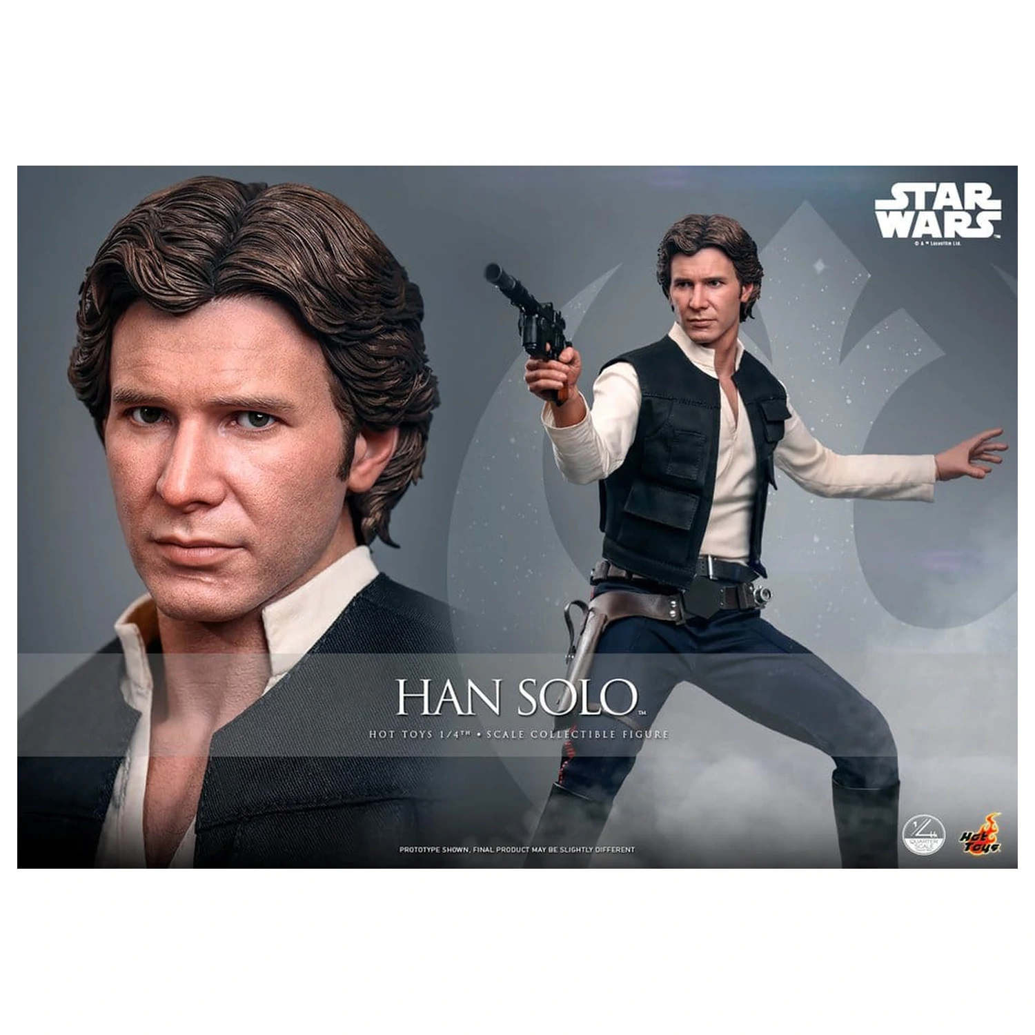 Star Wars Episode IV Figurina de actiune 1/4 Han Solo 46 cm poza produsului