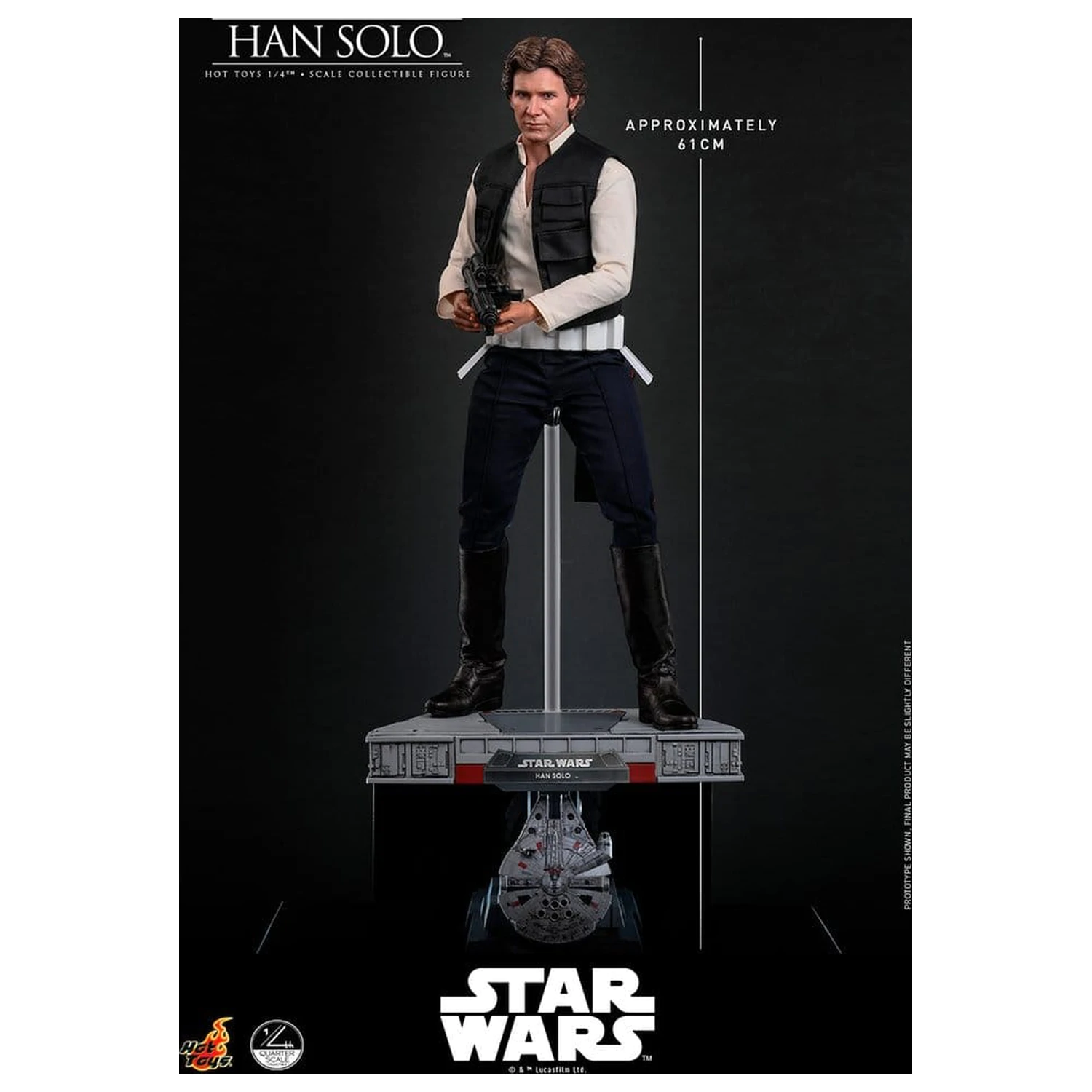 Star Wars Episode IV Figurina de actiune 1/4 Han Solo 46 cm poza produsului