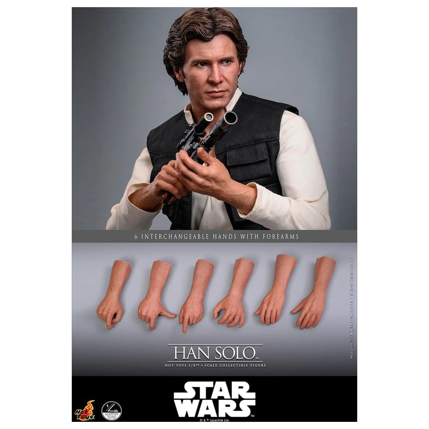 Star Wars Episode IV Figurina de actiune 1/4 Han Solo 46 cm poza produsului