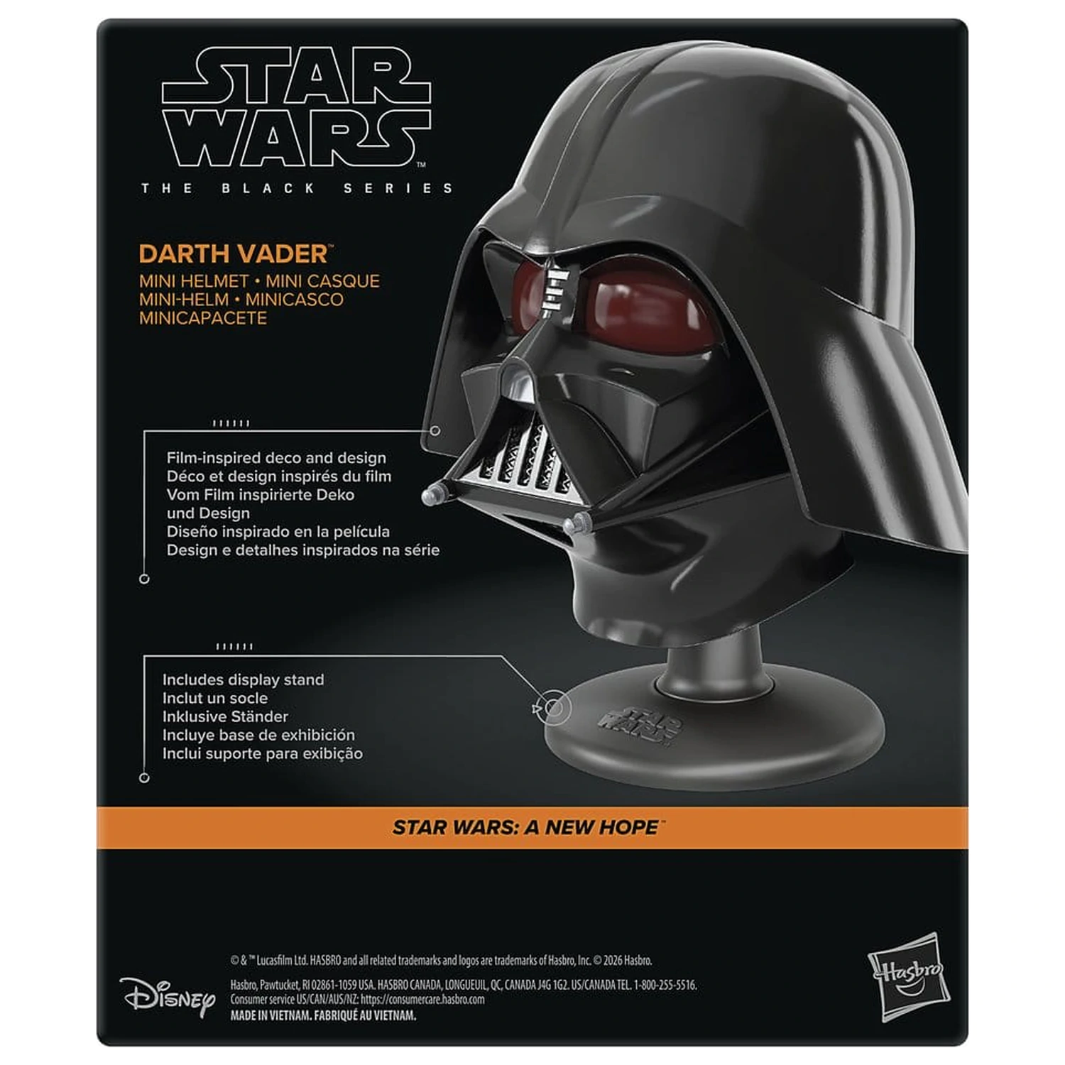 Star Wars Episode IV Black Series Mini Casca Darth Vader 15 cm poza produsului