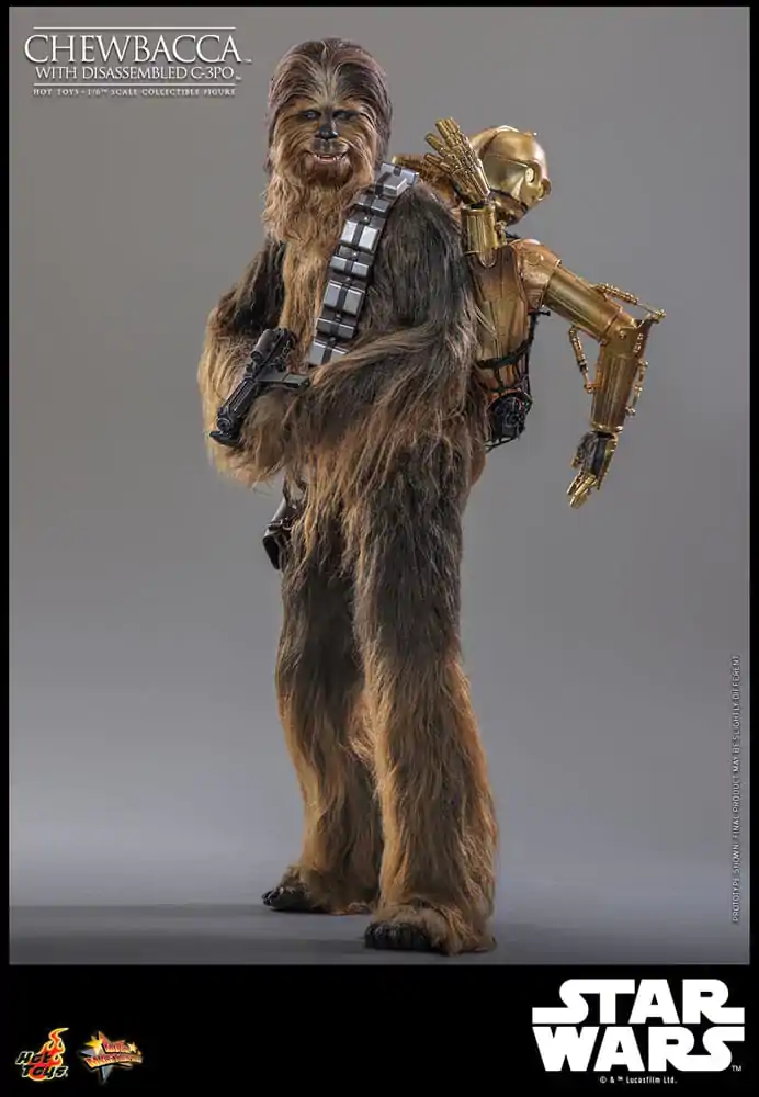 Figurină de acțiune Masterpiece film Star Wars Episode V 1/6 Chewbacca cu C-3PO dezmembrat 36 cm poza produsului