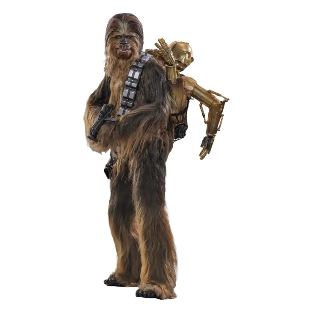 Figurină de acțiune Masterpiece film Star Wars Episode V 1/6 Chewbacca cu C-3PO dezmembrat 36 cm poza produsului