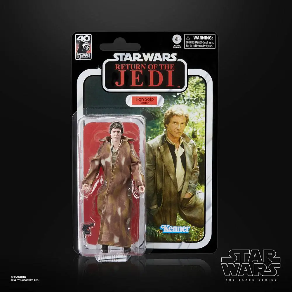 Star Wars Episode VI 40th Anniversary Black Series Figurina de acțiune Han Solo (Endor) 15 cm poza produsului