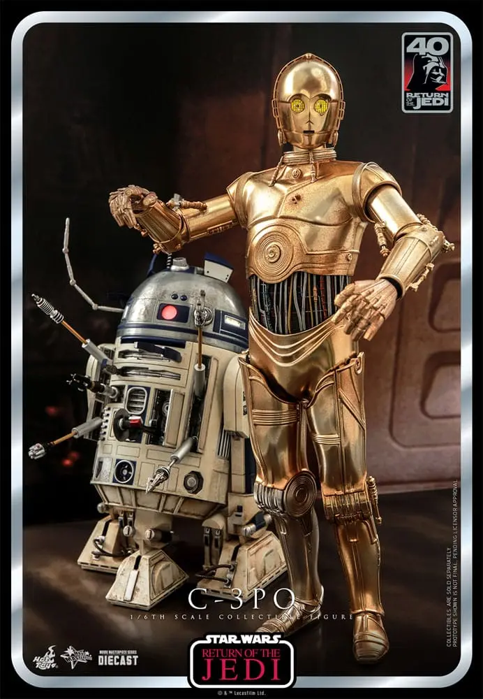 Figurină de acțiune aniversară 40 de ani Star Wars: Episode VI 1/6 C-3PO 29 cm poza produsului