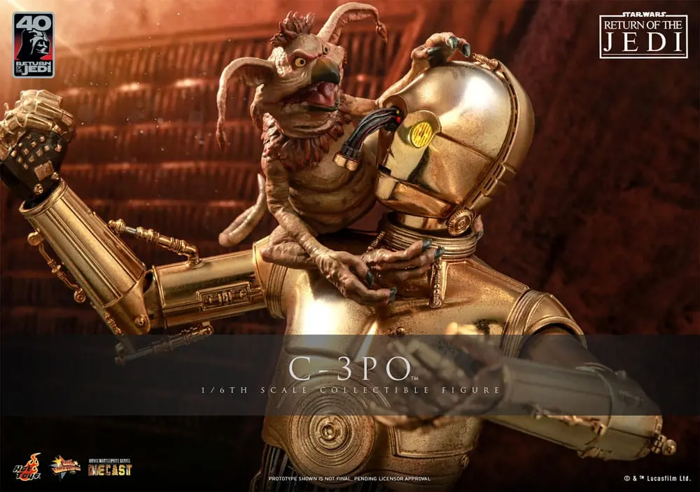 Figurină de acțiune aniversară 40 de ani Star Wars: Episode VI 1/6 C-3PO 29 cm poza produsului