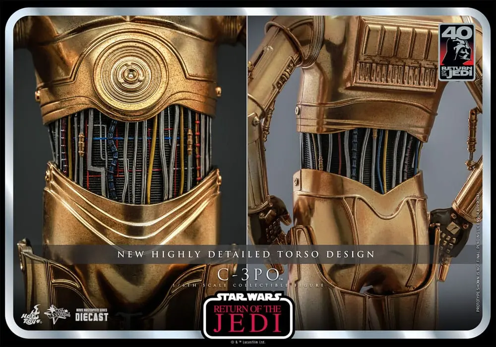 Figurină de acțiune aniversară 40 de ani Star Wars: Episode VI 1/6 C-3PO 29 cm poza produsului