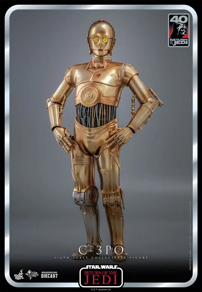 Figurină de acțiune aniversară 40 de ani Star Wars: Episode VI 1/6 C-3PO 29 cm poza produsului
