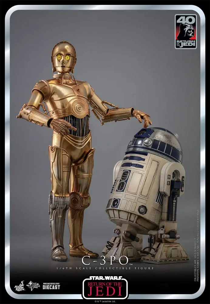 Figurină de acțiune aniversară 40 de ani Star Wars: Episode VI 1/6 C-3PO 29 cm poza produsului