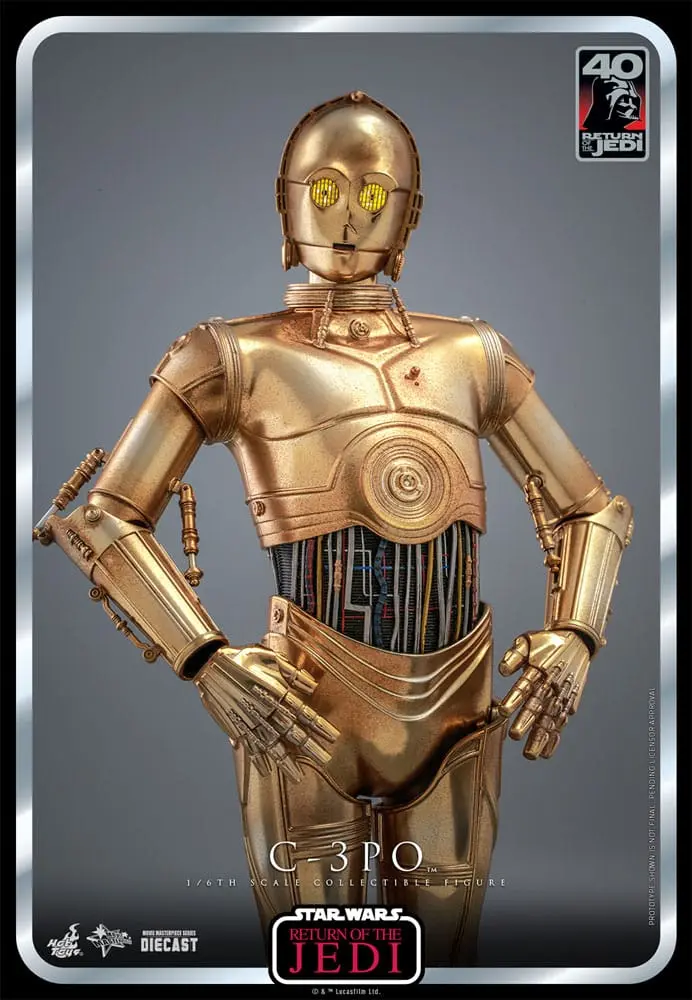 Figurină de acțiune aniversară 40 de ani Star Wars: Episode VI 1/6 C-3PO 29 cm poza produsului
