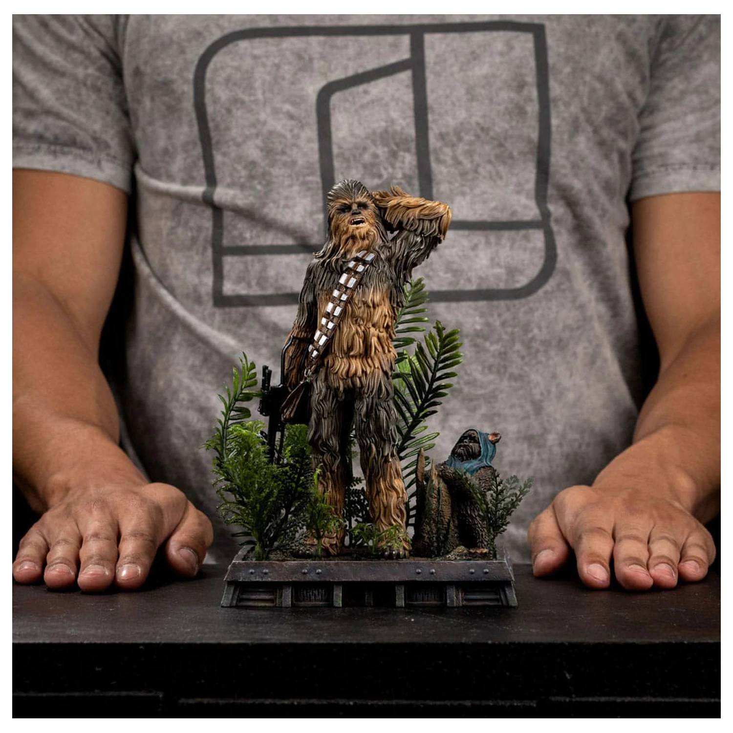 Star Wars Episode VI Art Scale Statuie 1/10 Chewbacca and Tokkat 22 cm poza produsului