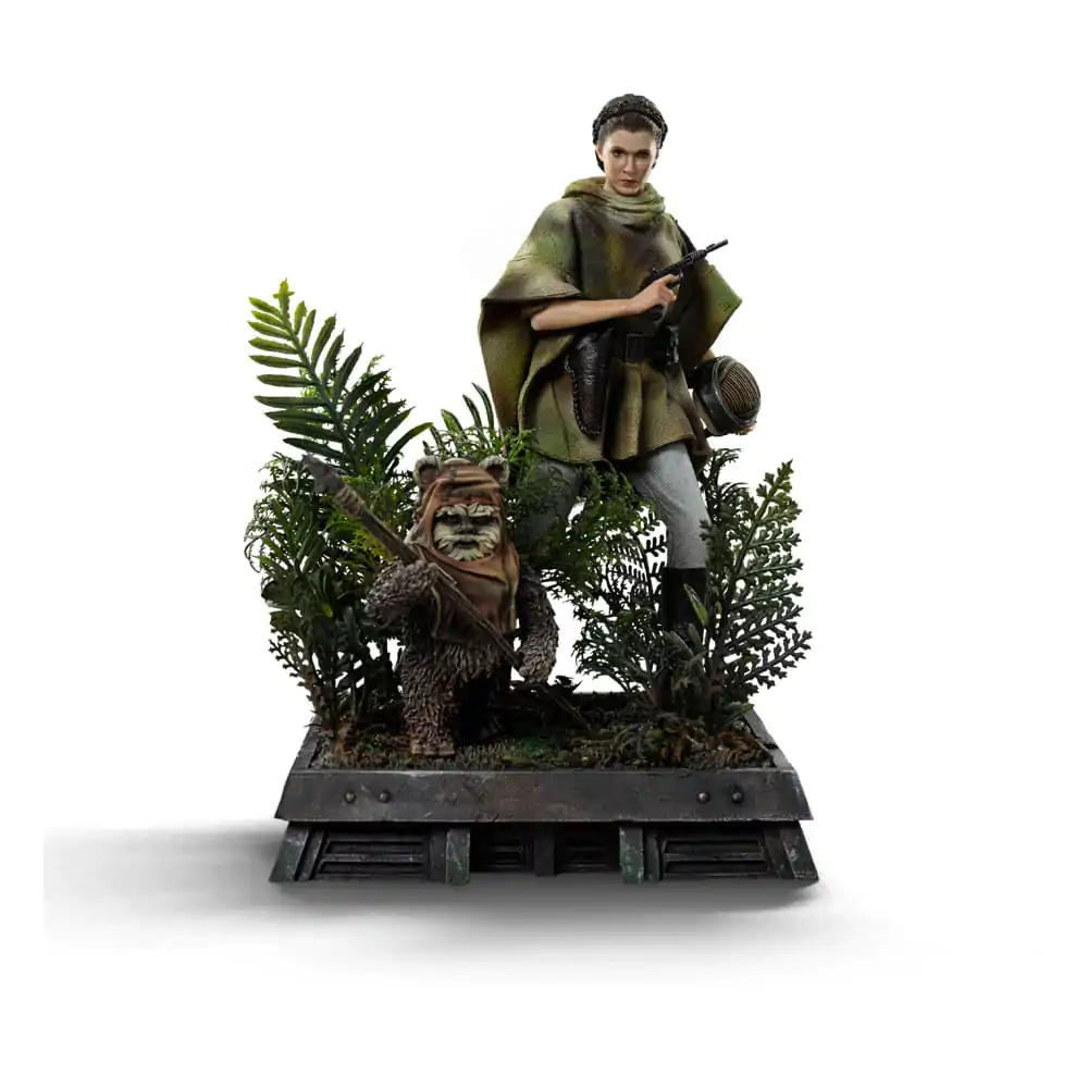 Star Wars Episode VI Statuie Art Scale 1/10 Leia and Wicket 21 cm poza produsului